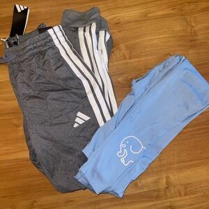 Adidas Gray and Light Blue Joggers Set